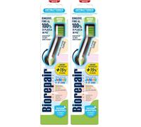 Biorepair, Spazzolino JUNIOR Medio Soft, Per Bambini 6-12 Anni, Con Setole ad Alta Densità, Garantisce Comfort ed Efficacia, Curve Brevettato, Protezione Antibatterica