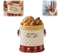 Biorito Sacchetti Pane Cera D'api,100% Cotone Bio e Cera d'Api | 43x33cm | Pane Fresco 3x Più a Lungo, Antibatterico e Antimuffa. Crosta Croccante e Cuore Morbido. Zero Plastica. Per Pane Artigianale.