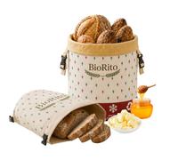 Biorito Sacchetti Pane Cera D'Api Per Alimenti - 43 * 33cm Grande Capacità | Sacchetti Per Il Pane In Cera D'Api E 100% Cotone, Mantiene La Freschezza Fino A 3 Volte Più A Lungo, Basta Sprechi