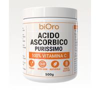 biOro Acido Ascorbico Purissimo 500g 100% Vitamina C in Polvere Alimentare