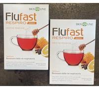 BIOS LINE- Flufast Respiro,per il benessere delle vie respiratorie, Arancia 9 Bustine monodose (2CONFEZIONI) (2)