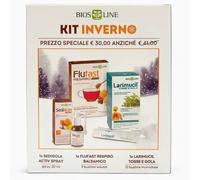 Bios Line Kit Inverno Sedigola Spray-Flufast Respiro Balsamico-Larimucil Tosse