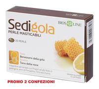 Bios Line SEDIGOLA Perle Masticabili ►30+30 PROMO BIPACK◄ MENTA-LIQUIRIZIA