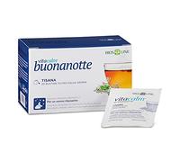 BIOS LINE VitaCalm Buonanotte, Tisana Rilassante per Conciliare il Sonno, Integratore Alimentare con Valeriana, Camomilla e Biancospino, Aroma Arancio, 20 Bustine Filtro Salva Aroma