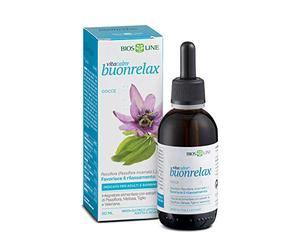 BIOS LINE VitaCalm Buonrelax, Integratore sonno con estratti di Passiflora, Melissa, Tiglio e Valeriana, Integratore rilassante per favorire il sonno e combattere l'agitazione, Senza glutine, 50 ml