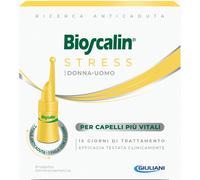 Bioscalin Stress Fiale Anticaduta Monodose per Capelli più Vitali, Utilizzo 15 Giorni per Capelli Donna e Uomo, Texture Leggera per Tutti i Tipi di Capelli, Senza Parabeni