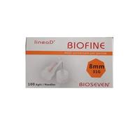 Bioseven AGO PER PENNA DA INSULINA LINEA D BIOFINE GAUGE 31 LUNGHEZZA 8 MM 100 PEZZI