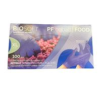 BIOSOFT GLOVELY Food 100 Guanti in Nitrile per Industria Alimentare Non STERILI MONOUSO Misura Extra Large 9-9,5