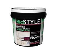 BioStyle Idropittura Lavabile Traspirante Antimuffa per Interni 14 Lt - Colorificio Area 51