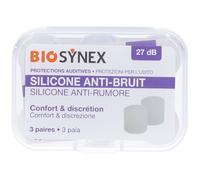 Biosynex Protezione Uditiva Silicone Trasparente 3 Paia 3 pz Tappi per