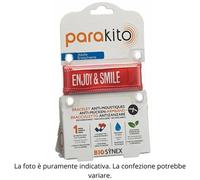 Parakito Braccialetto Antizanzare Good Vibes Rosso Adulti BioSynex 1 Pezzo