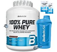 BIOTECH USA - 100% Pure Whey 2270 gr Proteine del Siero + Shaker + Monodose