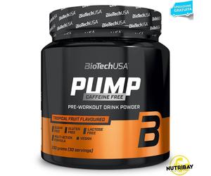 BIOTECH USA PUMP CAFFEINE FREE - 330 gr PRE WORKOUT SENZA CAFFEINA