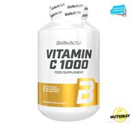 BioTechUSA Vitamin C 1000 compresse per rinforzare il sistema immunitario, per unghie e pelle bellissimi 100 comp