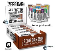 BIOTECH ZERO BAR 20 Barrette Proteiche da 50g Senza Carboidrati con Proteine