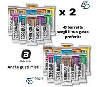 BIOTECH Zero Bar 40 Barrette Proteiche da 50 gr Senza Carboidrati con Proteine.