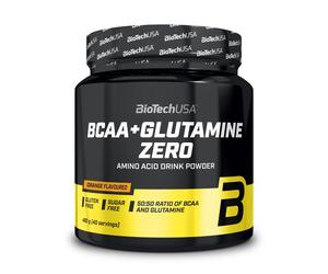 BioTechUSA BCAA + Glutamine Zero 480 g Arancia, senza zucchero