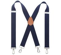 Bioterti Bretelle da uomo resistenti X- Back da 3,6 cm con 4 ganci a scatto