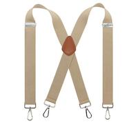 Bioterti Bretelle da uomo resistenti X- Back da 3,6 cm con 4 ganci a scatto