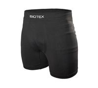 BIOTEX Boxer Seamless con Fondello da Uomo, Elasticizzato e Traspirante, Ideale per Tutti Gli Sport, Nero, Taglia II (M-L)