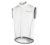 BIOTEX Gilet Antivento Ingamba Unisex per Ciclismo e Running, Smanicato Leggero e Traspirante con Tasca Posteriore, Bianco, S