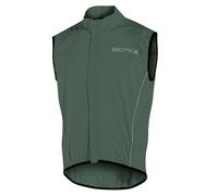 BIOTEX Gilet Antivento Ingamba Unisex per Ciclismo e Running, Smanicato Leggero e Traspirante con Tasca Posteriore, Pino argentato, L