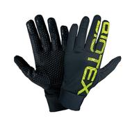 BIOTEX Guanti Thermal Touch per l'Inverno, con Tecnologia Touchscreen, Intimo Tecnico Sportivo, ideale per Ciclismo, MTB, Running e Walking, Nero/Giallo Fluo, L