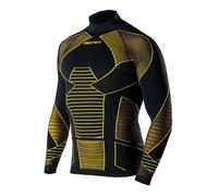 BIOTEX Lupetto Icebreak per Ciclismo e Running, Intimo Tecnico Sportivo, Maglia Termica con Multi Zone 3D, Nero e Giallo, Taglia I (XS/S)