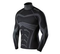 BIOTEX Lupetto Limitless per Ciclismo e Running, Traspirazione Costante, Maglia Termica a Collo Alto Senza Cuciture, Nero, Taglia II (L/XXL)