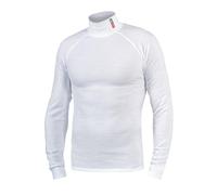 BIOTEX Lupetto Thermo+ per Ciclismo e Running, Intimo Tecnico Sportivo, Maglia a Collo Alto con Doppio Strato Termico, Bianco, M