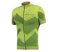 Biotex Maglia a Manica Corta Soffio con Zip per Ciclismo e Running, Intimo Tecnico Sportivo, Giallo, Taglia I (XS/S)