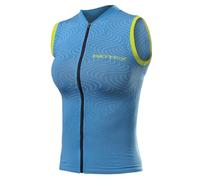 BIOTEX Smanicato Soffio per Donna, Morbido e Leggero con Tasche Posteriori, Ideale per Ciclismo e Corsa, Azzurro, Taglia II (M-L)
