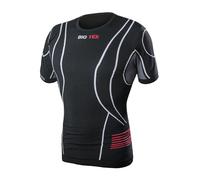 BIOTEX T-Shirt Hightech per Ciclismo e Running, Intimo Tecnico Sportivo, Maglia Termica con 4 Zone di Compressione, Nero, Taglia I (XS/S)