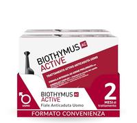 Biothymus Active Uomo, 20 Fiale Anticaduta Capelli Uomo, Trattamento Attivo con Formula Intensiva ad Azione Prolungata, 2 Mesi di Trattamento