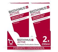 Biothymus Active Uomo, Shampoo Anticaduta Energizzante, per Tutti i Tipi di Capelli, 2 Confezioni da 200 ml