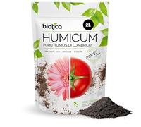 BIOTICA Humus di Lombrico 100% 2L, Concime Piante, Fiori e Orto