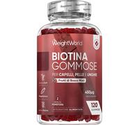 Biotina Capelli, Pelle e Unghie, 120 Caramelle Gommose Biotina, 450μg di Vitamin
