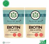 Biotina Crescita Capelli Supplemento 10,000mcg - (Biotina + Zinco & Rame)