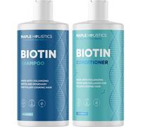 Biotina Shampoo e Balsamo Capelli Fini e Fragili - Maple Holistics Shampoo e Conditioner Set con Olio di Rosmarino & Argan - Per Uomini e Donne - Senza Solfati Siliconi e Parabeni (2x236 mL)