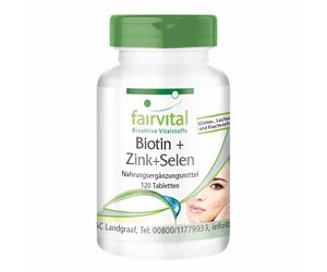 Biotina + Zinco + Selenio - 120 compresse per 4 mesi ad alto dosaggio VEGAN |...