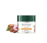 Biotique, Bio Almond, Crema per contorno occhi calmante e nutriente, 15 g