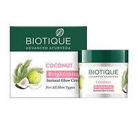 Biotique Bio Coconut Crema sbiancante e schiarente per tutti i tipi di pelle, 50 gm I Remove Dark Spots I 100% Natural & Organic I Pure Virgin Cocco, Ddelion e Manjishtha