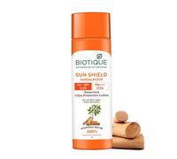Biotique Bio Sandalwood Sunscreen Lozione Viso Ultra Lenitiva, SPF 50+, 120 ml