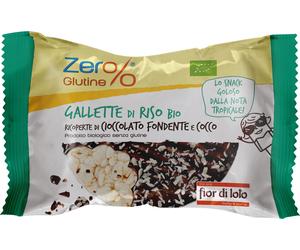 biotobio Zer%glutine gallette di riso con cioccolato fondente e cocco