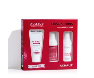 Biotrade Acnaut Trial Kit - set di 3 step routine contro brufoli e imp