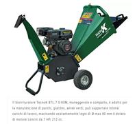 BIOTRITURATORE A SCOPPIO TECNOK BTL7.0 /80M TECNO GARDEN