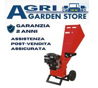 Biotrituratore Cippatore a Scoppio 196cc 6.5HP - 2 Pneumatici - Garanzia 2 Anni