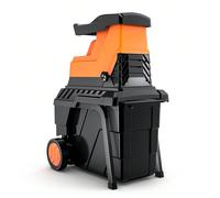 Biotrituratore da giardino 2800 W motore brushless spessore rami 45 mm elettrico robusto cesto di raccolta da 50 l "Motore potente: il motore brushless da 2800 W con ingranaggi in metallo eroga una co