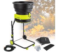 Biotrituratore Elettrico per Foglie 2500W Senza Lame per Giardino e Cortile | 15 Amp power, 17:1 reduction ratio, up to 55 GPM mulching, 50M power cord, for yard and garden cleaning
