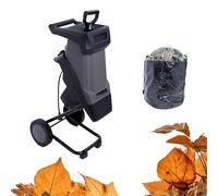Biotrituratore Elettrico Per Rami, Biotrituratore Da Giardino Da 2400 W Con Sacco Di Raccolta, Per Scarti Di Giardino, Rami E Foglie, 4500 Giri/min Per Diametri Da 0 A 40 Mm,Grey
